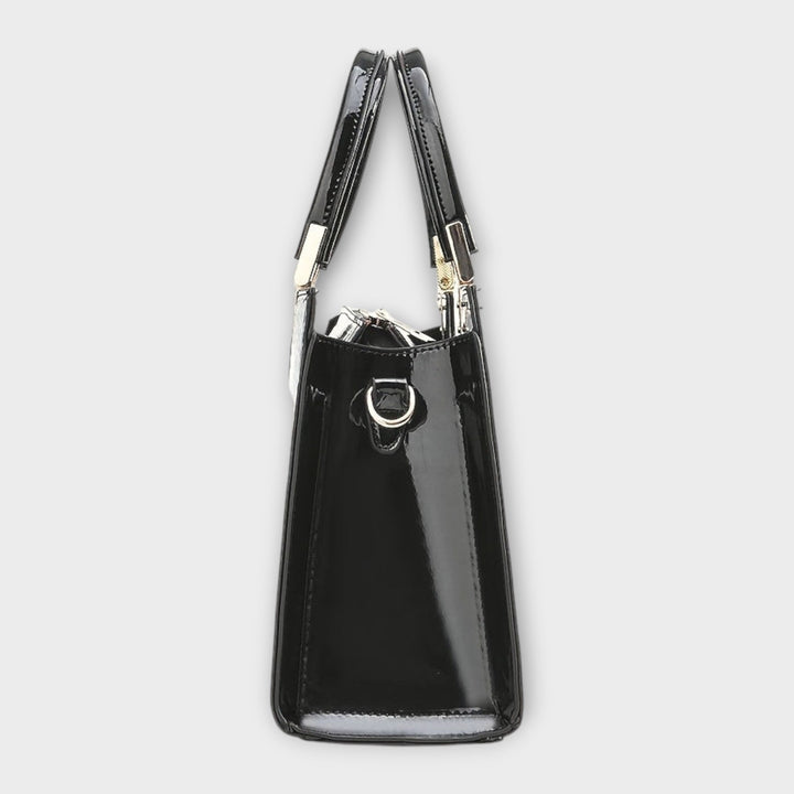 Léa | Sac à main en cuir croco brillant
