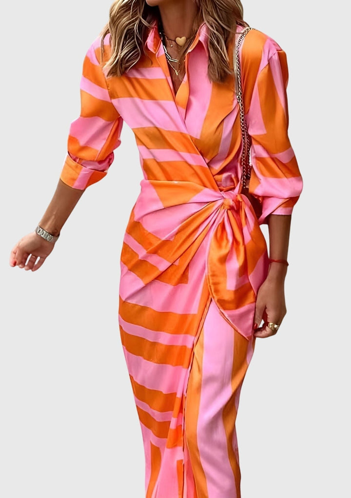 Everly | Robe Enveloppante Élégante Avec Imprimé