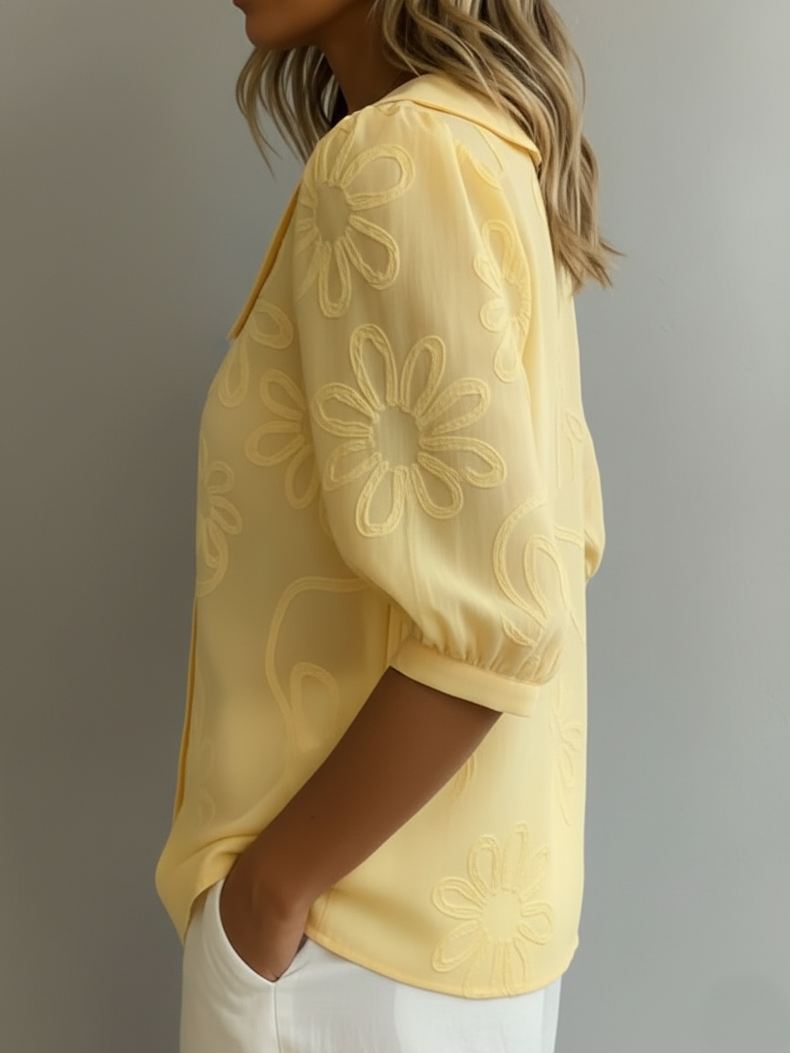 Aurélie | Blouse légère florale élégance naturelle