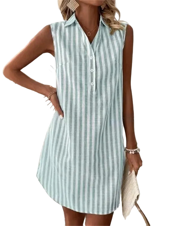 Fleur | Robe Chemise Rayée
