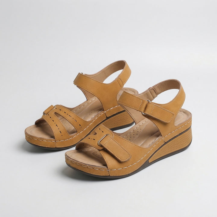 Sandy | Sandales orthopédiques confortables avec talon compensé