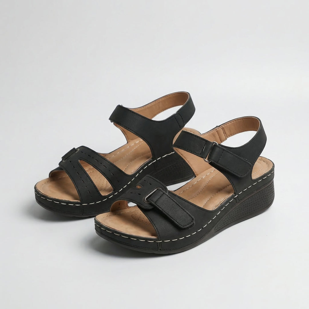 Sandy | Sandales orthopédiques confortables avec talon compensé
