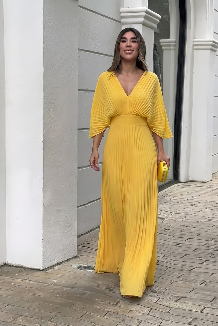 Sonia │ Robe Maxi Plissée Élégante