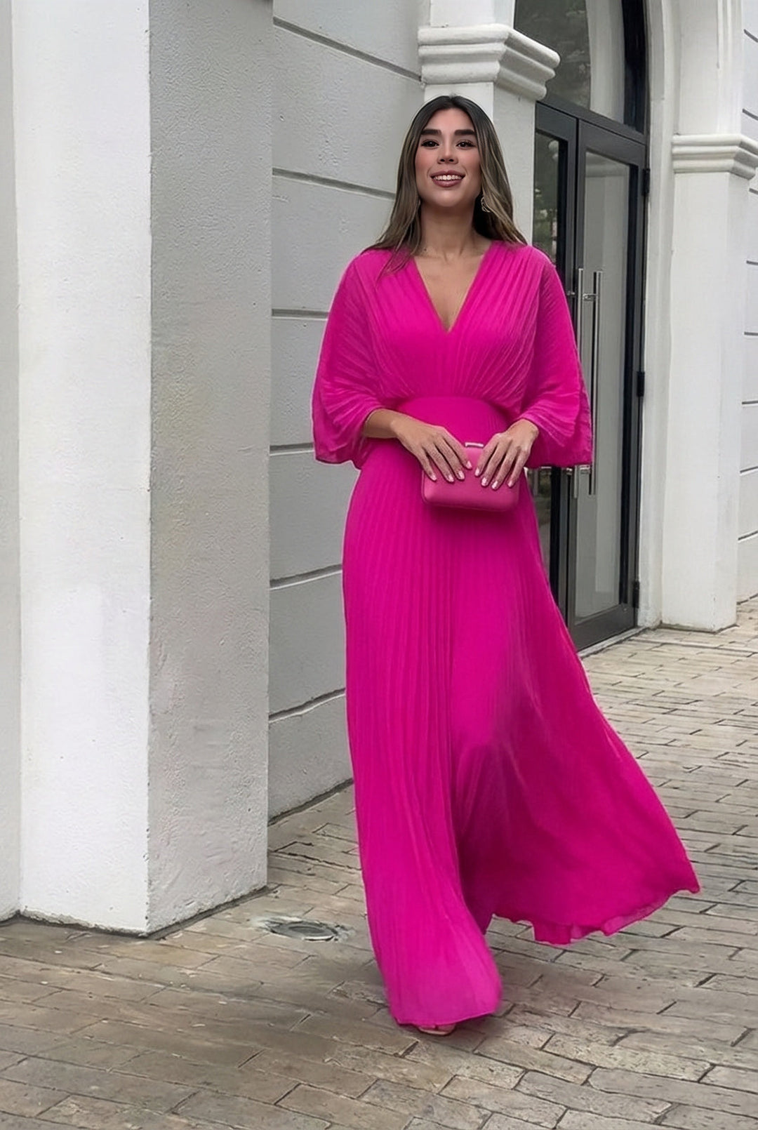 Sonia │ Robe Maxi Plissée Élégante