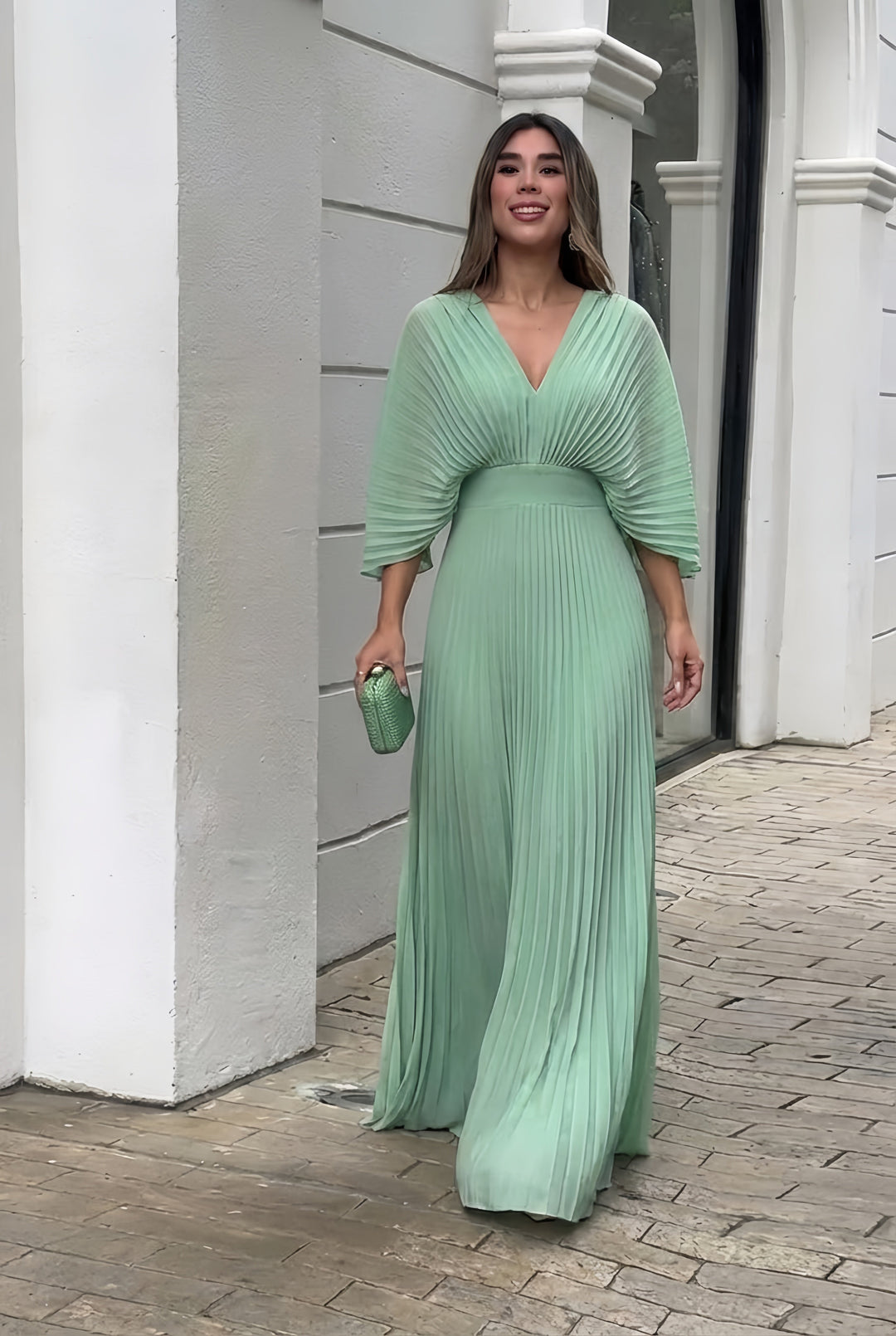 Sonia │ Robe Maxi Plissée Élégante