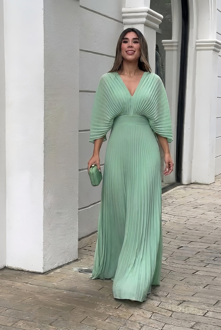 Sonia │ Robe Maxi Plissée Élégante