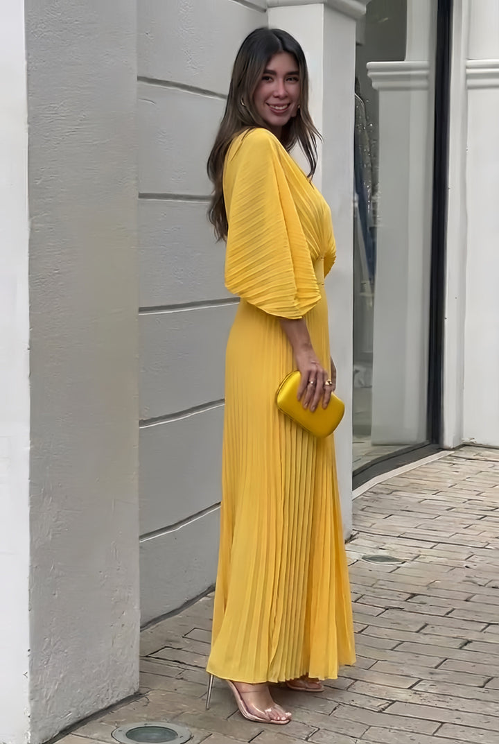 Sonia │ Robe Maxi Plissée Élégante