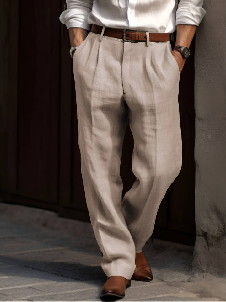 Edmond | Pantalons en Lin Plissés Classiques