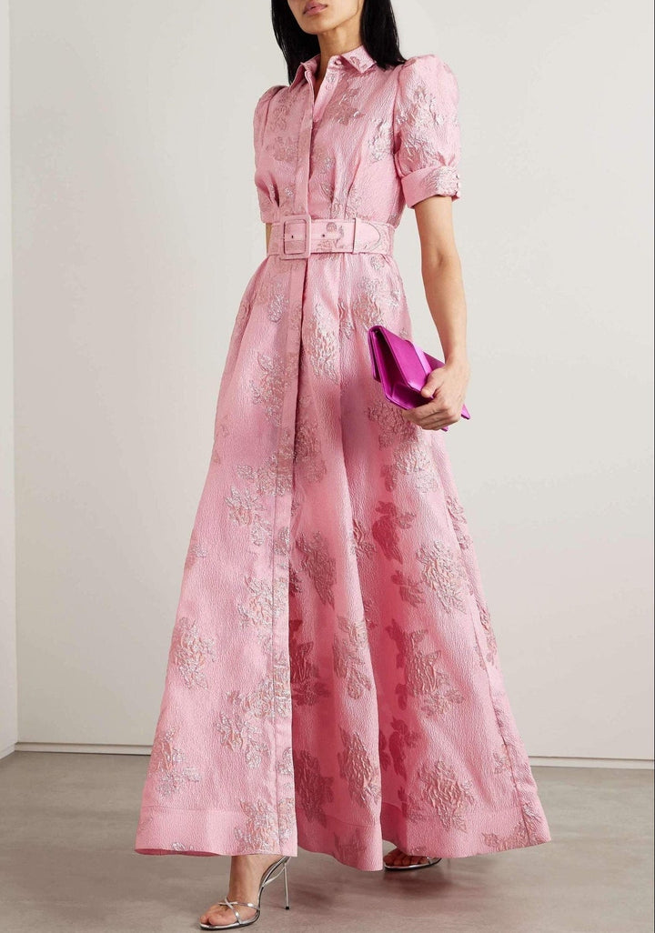 Annette | Robe avec Manches Courtes Bouffantes