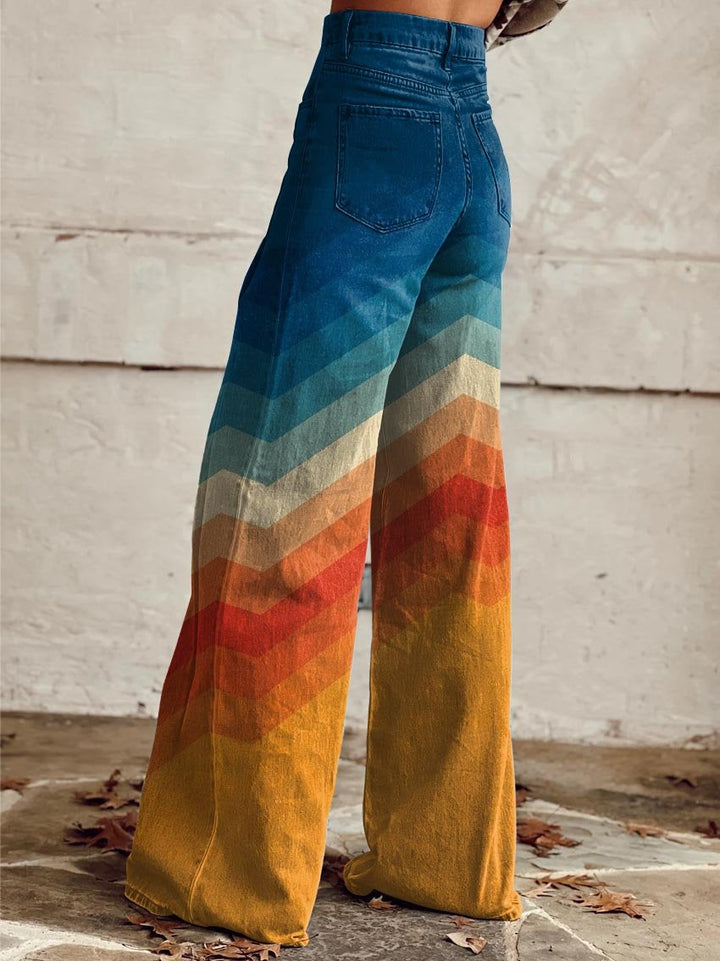 Marcelle |  Pantalon Zigzag Rétro Élégant