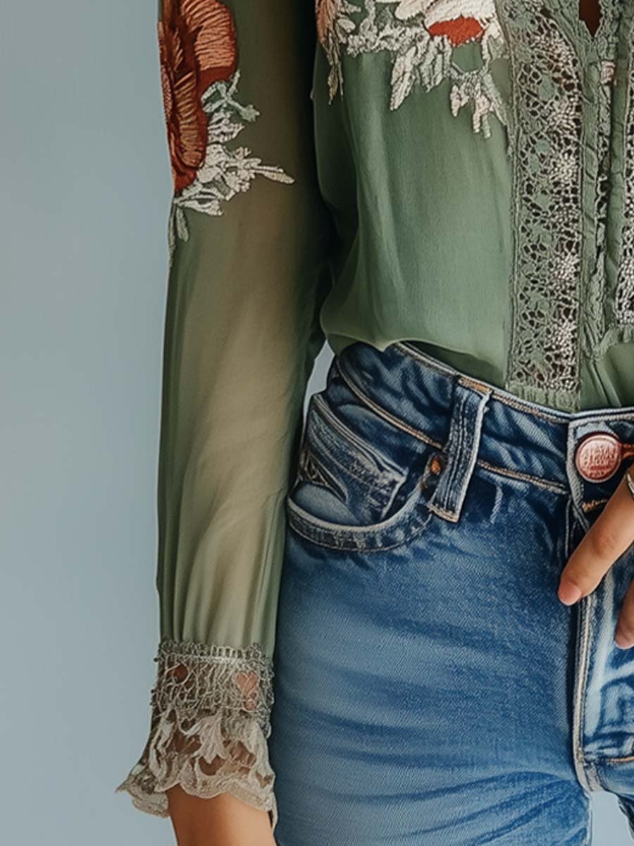 Barbara | Bohémienne Blouse Imprimée Fleurie