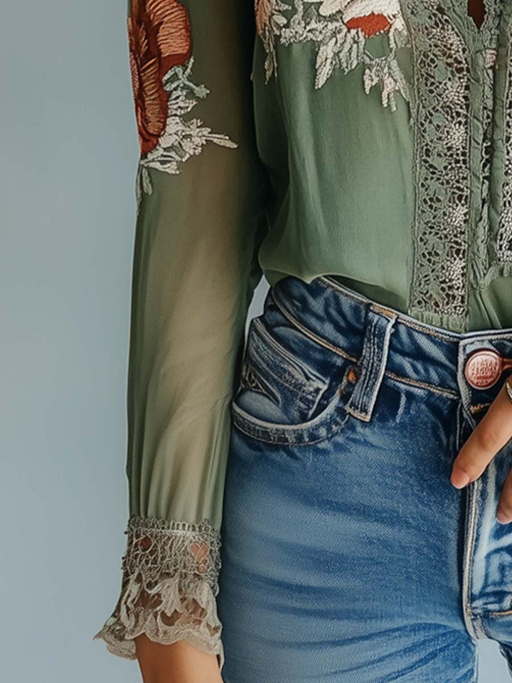 Barbara | Bohémienne Blouse Imprimée Fleurie