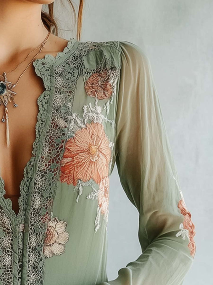Barbara | Bohémienne Blouse Imprimée Fleurie