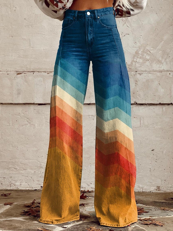 Marcelle |  Pantalon Zigzag Rétro Élégant