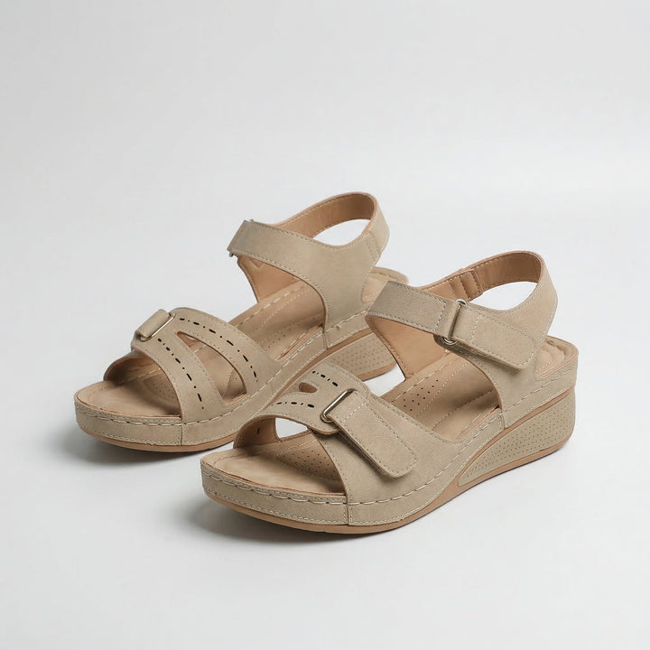 Sandy | Sandales orthopédiques confortables avec talon compensé