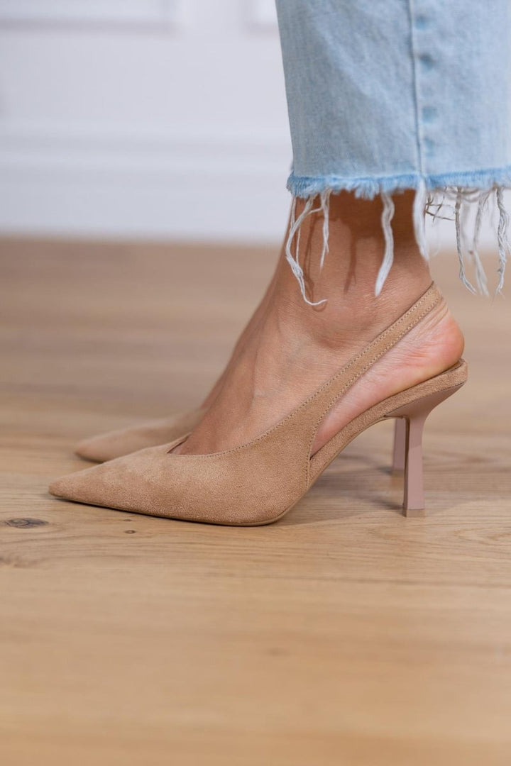 Gladys | Talons Slingback en Daim