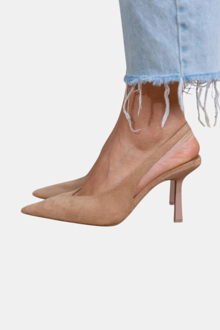 Gladys | Talons Slingback en Daim
