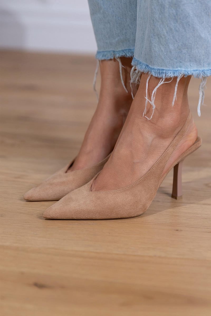 Gladys | Talons Slingback en Daim