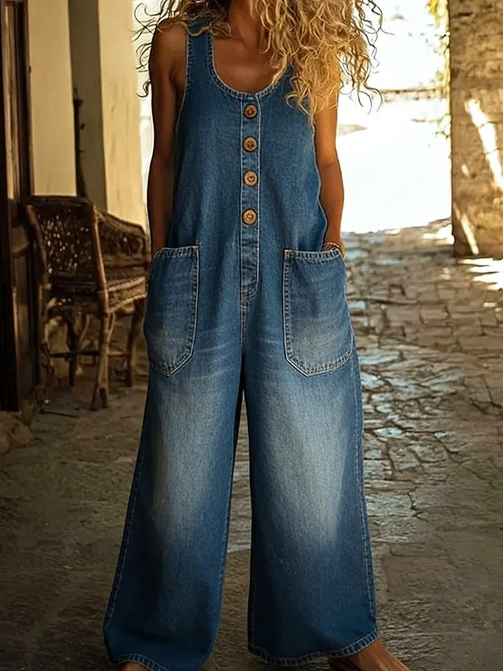 Margaret │ Salopette en Denim Vintage Lavé