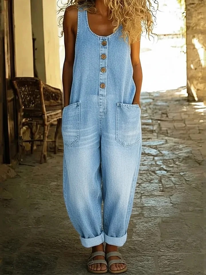 Margaret │ Salopette en Denim Vintage Lavé