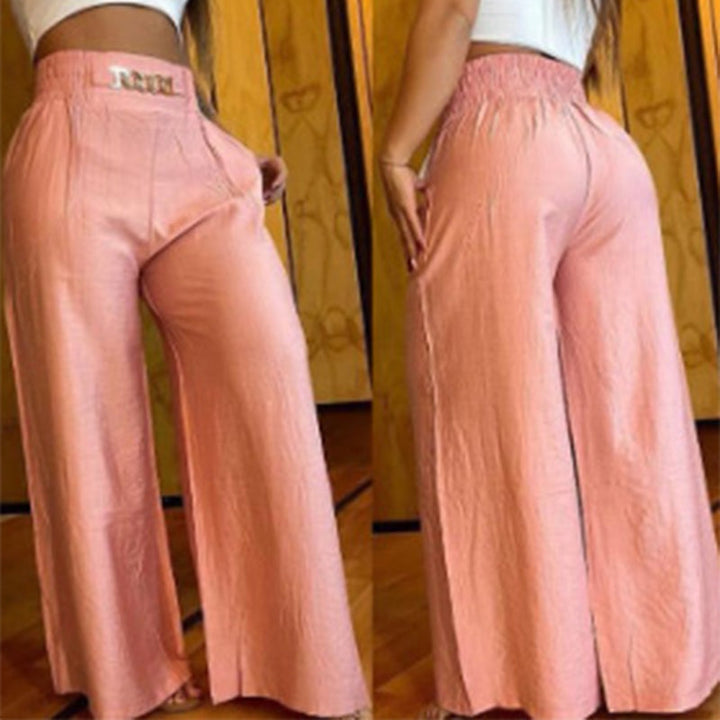 Évelyne | Pantalon large taille haute sculptant